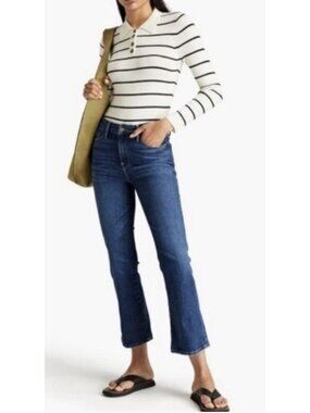 FRAME Le Crop Mini Boot Jeans in Kinlock Wash - Size 29 Minimalist Denim